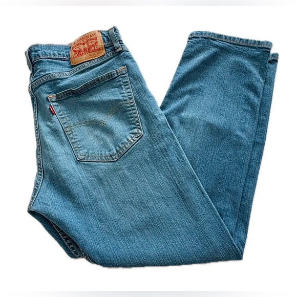Levi's 502 Tapered Leg Medium Blue Mens Jeans 36/29 - Picture 2 of 13